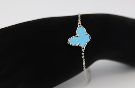 Blue/Silver Butterfly Bracelet