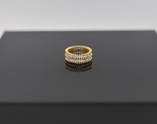 Double Row Gold Eternity Band