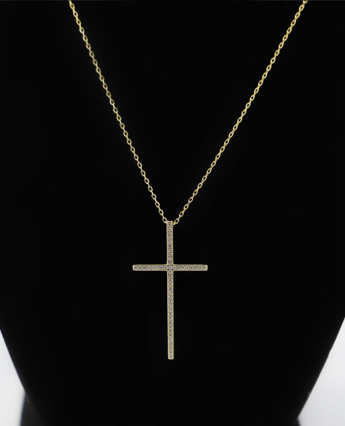 Gold Thin Cross Necklace