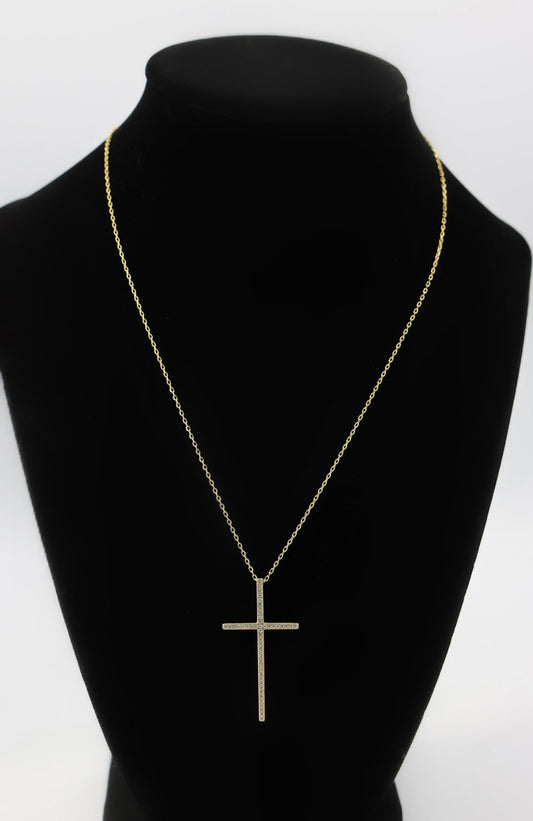 Gold Thin Cross Necklace