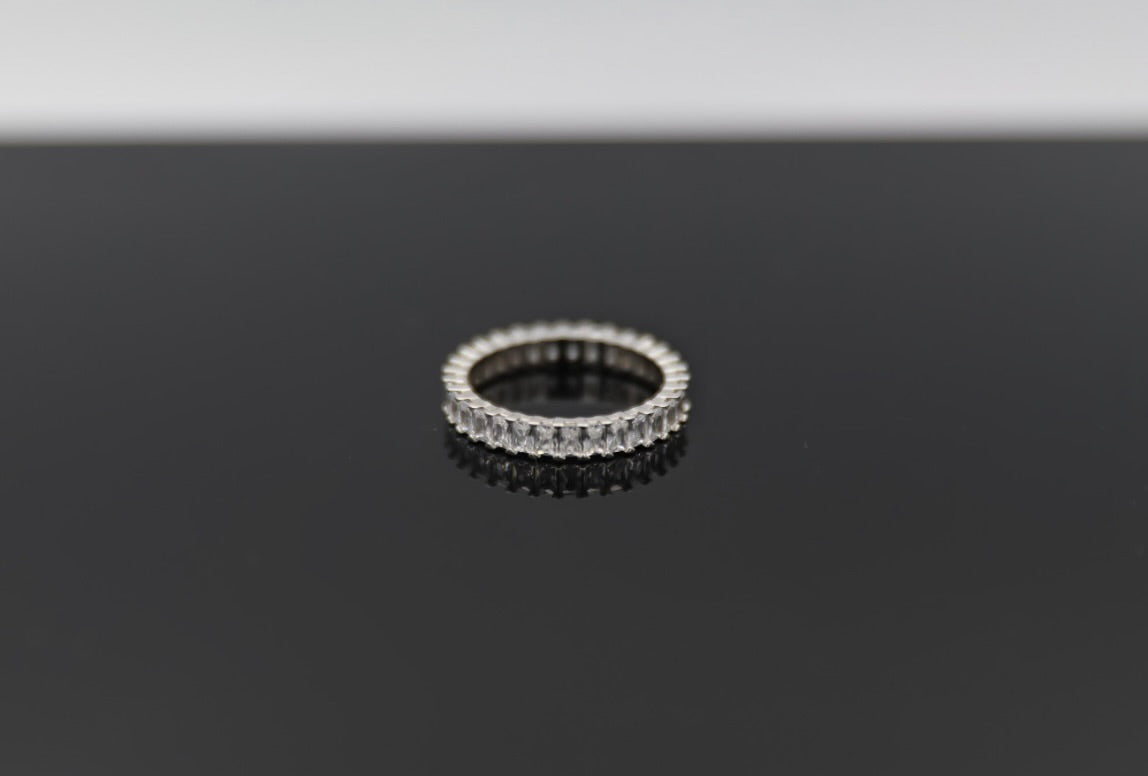 Thin Silver Eternity Band