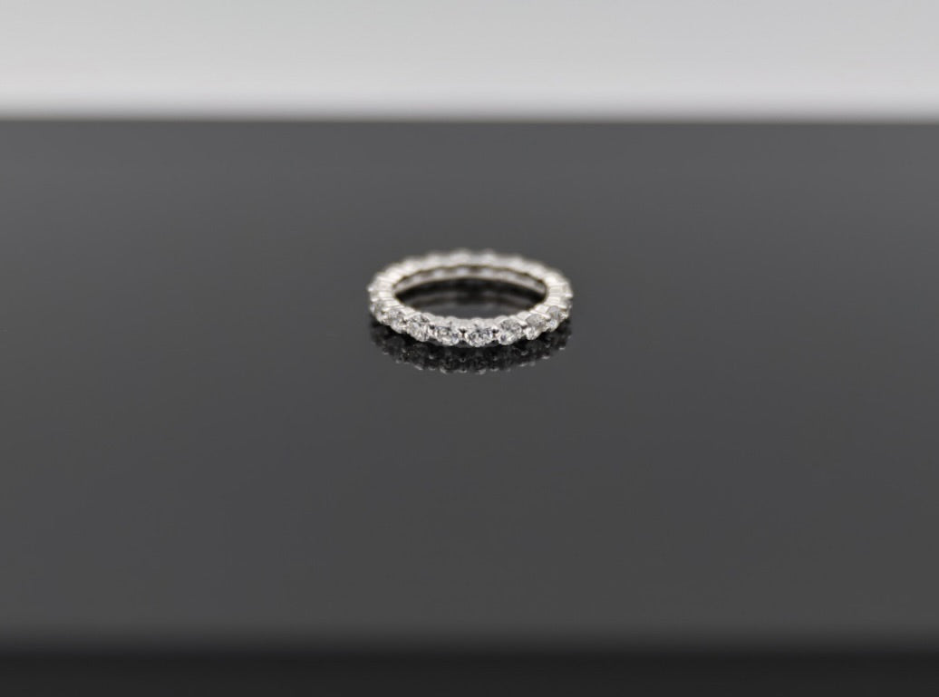 Silver Circular Eternity Band