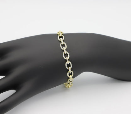 Gold Crystal Chain Bracelet