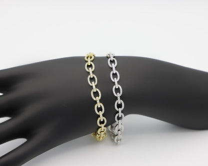 Gold Crystal Chain Bracelet