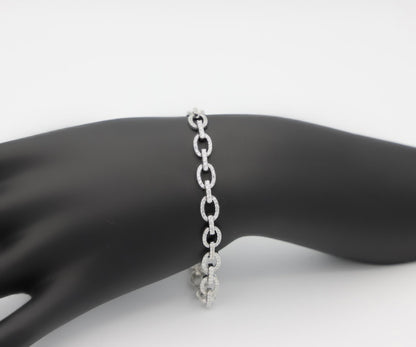 Silver Crystal Chain Bracelet