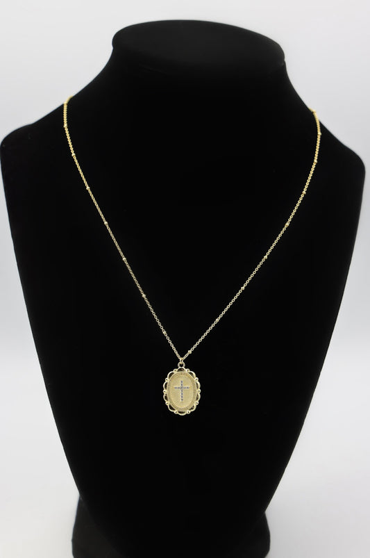 Gold Pendant Cross Necklace