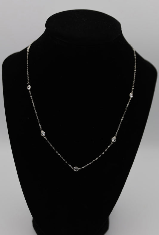 'Diamond by the Yard' Silver Necklace