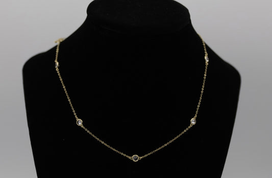 'Diamond by the Yard' Gold Necklace