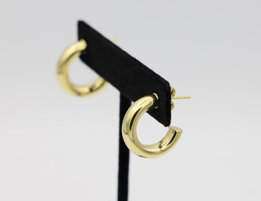 Small Classic Chunky Gold Hoop